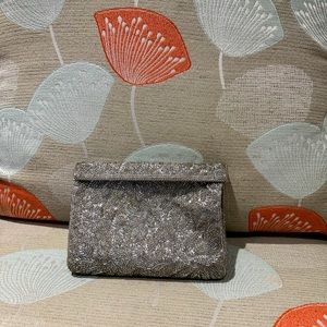 Silver beads clutch
